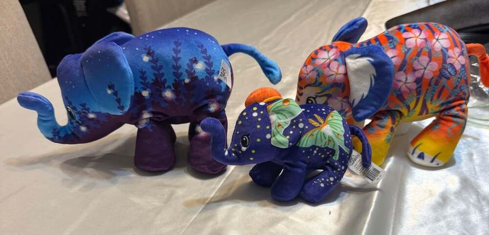 Pop Art Soft Elephant Plush set of 3